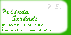 melinda sarkadi business card